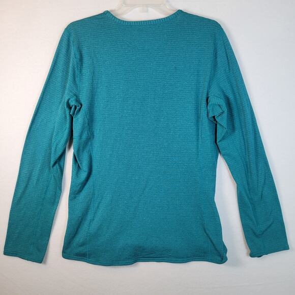 Patagonia Womens Capilene Baselayer Top Size Large Green Winter Warm Cabin Ski - Picture 9 of 10